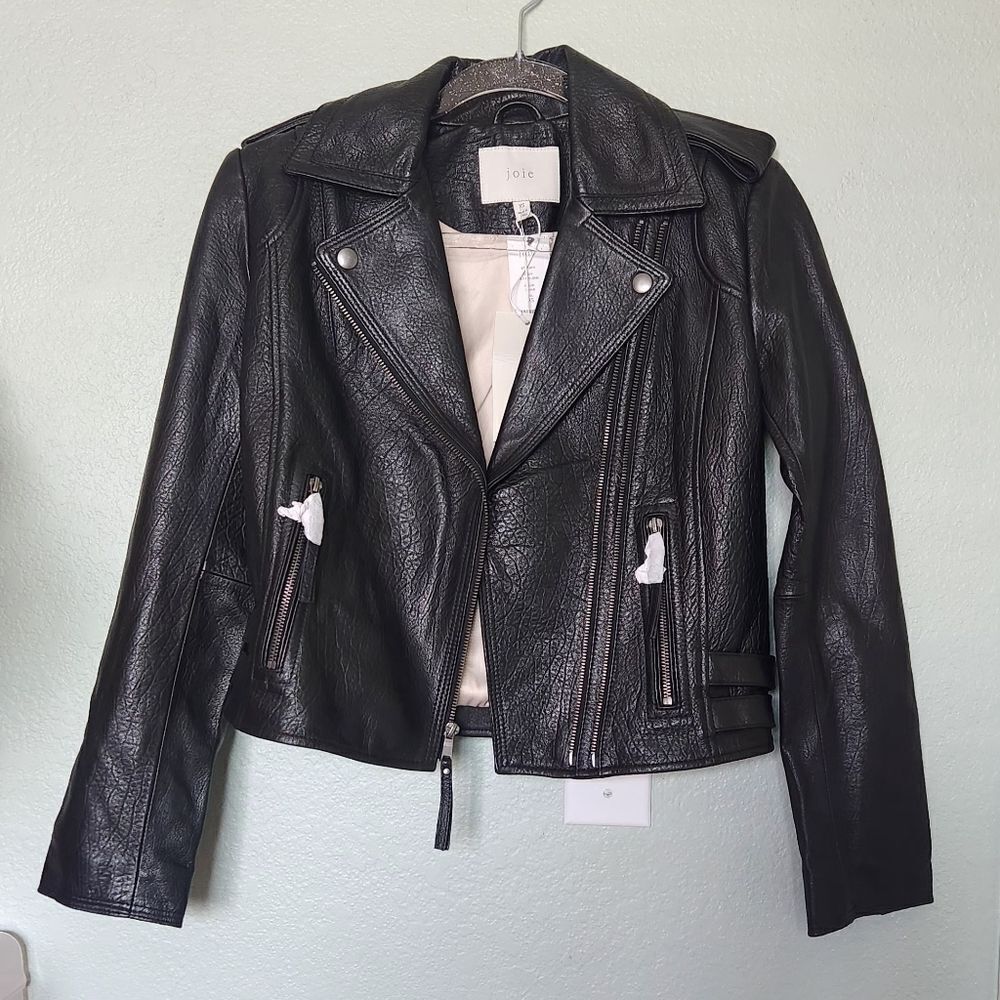 Joie Leolani Leather Biker Jacket XS NWT